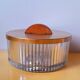 Round art deco glass box 1930