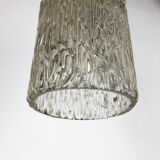 Hollywood Regency Ice Glass Hanging Light, J. T. Kalmar Lights, Austria, 1950s