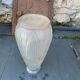 Hyacinth vase in frosted glass art deco foliage pattern