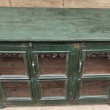 Ancien buffet vitré en teck birman