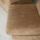 Pair of armchairs "Space Age", foam and velvet "honey", France, circa 1970