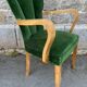 Pair of vintage studded velvet bridge chairs, 1950s