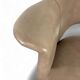 Vintage taupe lounge chair / office chair with chrome frame
