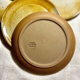 7 assiettes à dessert vintage en grès