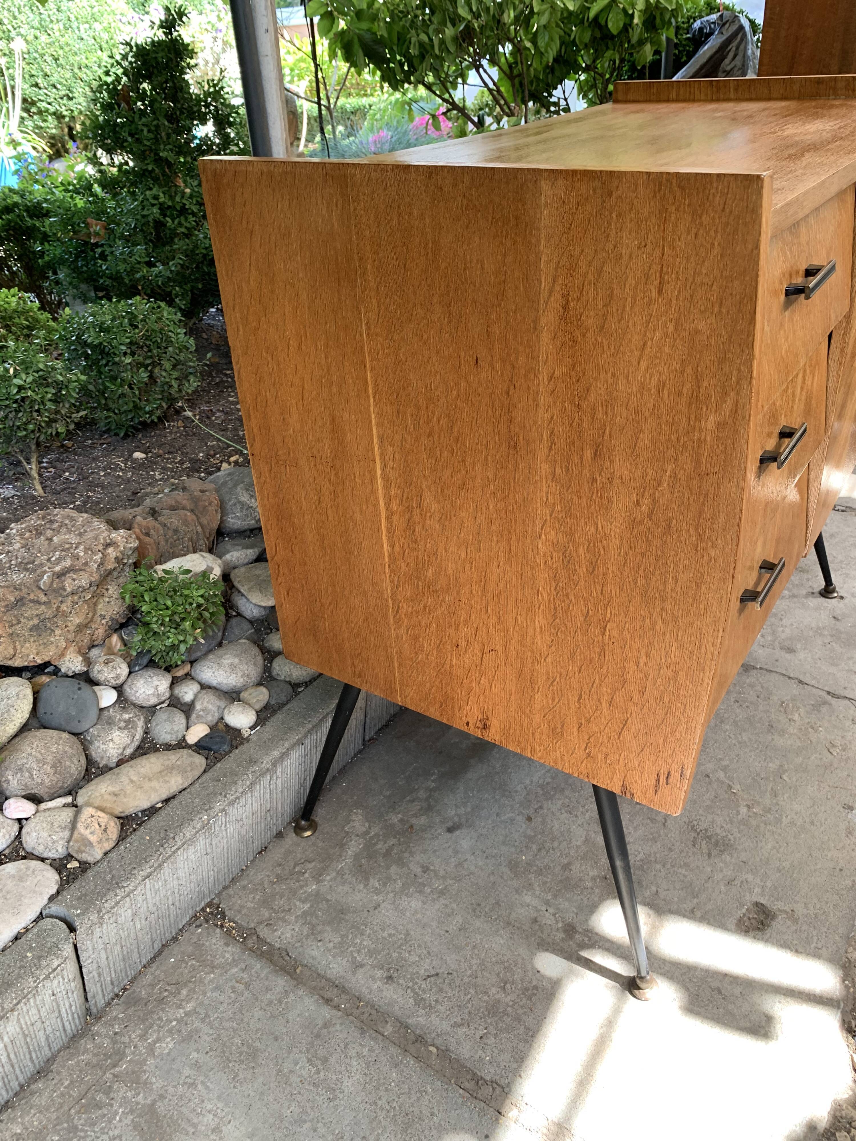 Buffet commode pieds compas 50’s