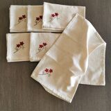 Set of 6 embroidered napkins