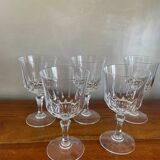 5 grands verres à eau cristal d’Arques