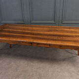 Farmhouse table walnut legs deer early nineteenth 1 drawer 208 cm
