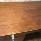 Pierre Paulin CM 223 desk, mahogany and chrome, Thonet edition, 1950