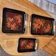 Set of Three Japanese Lacquered Plastic Trays ESIA 1970s
