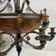 Napoleon III chandelier in bronze and alabaster with eight light arms, 19th century.