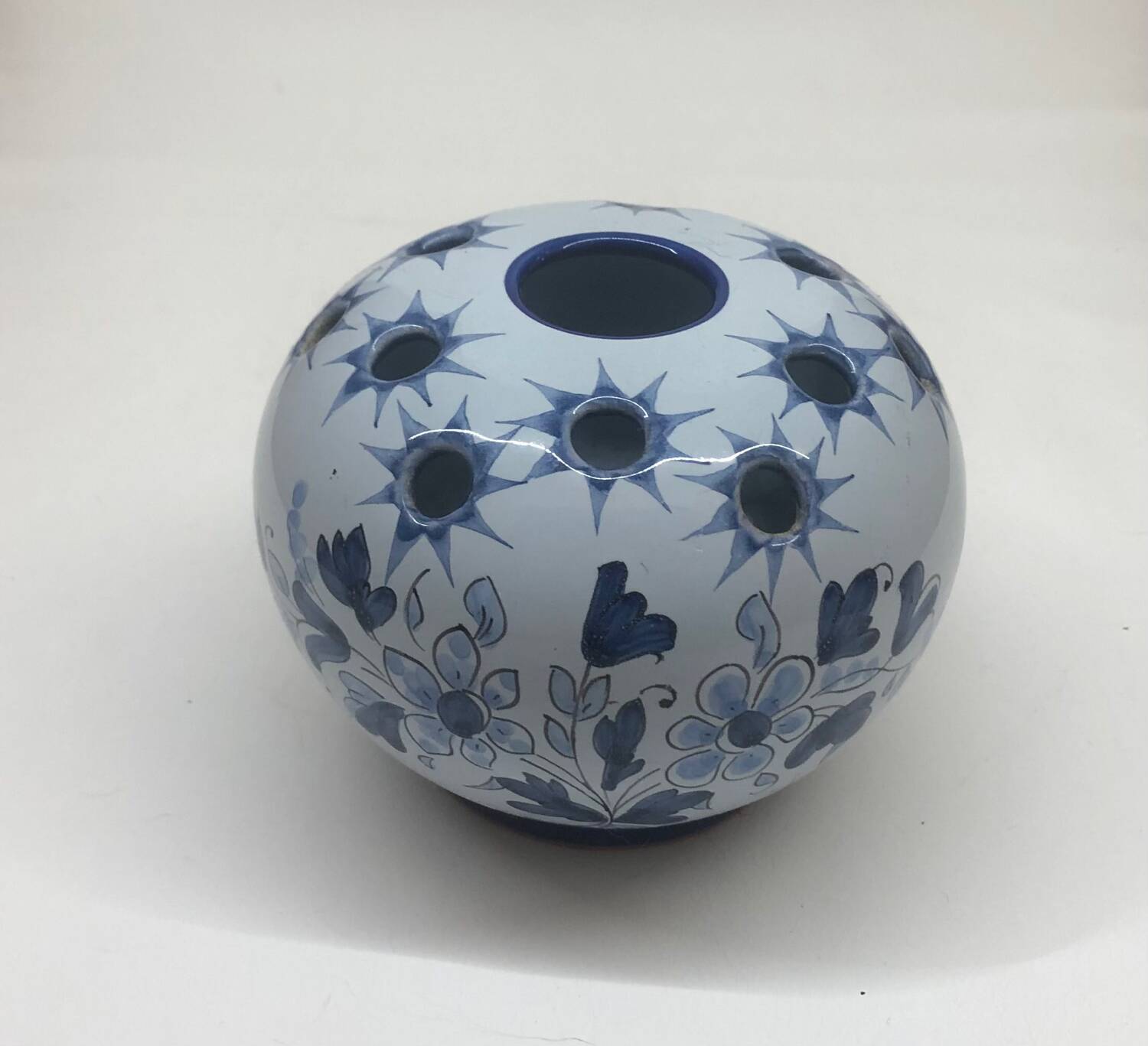 Nevers ceramic flower vase by JM Montagnon