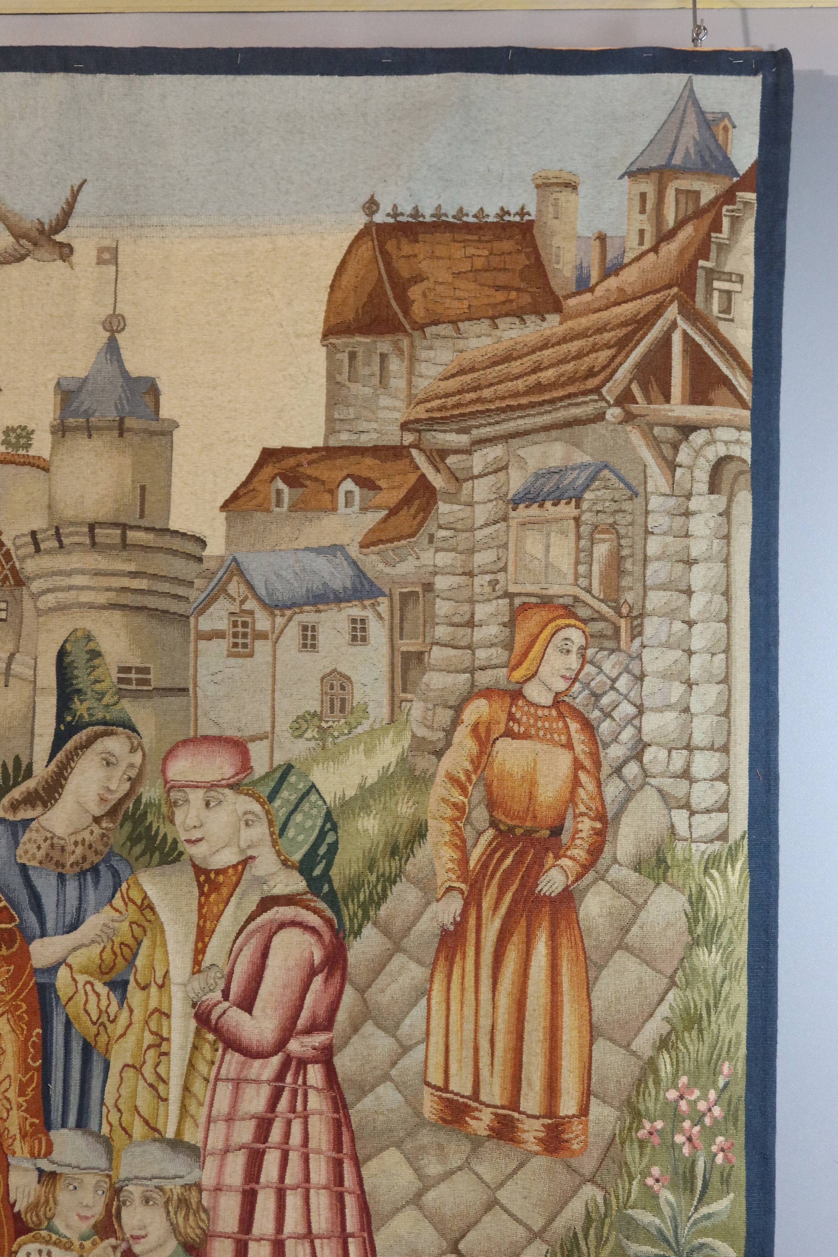 Tapestry "The Medieval City" Aubusson