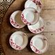Set of 6 vintage deep plates Model Jane by Céranord