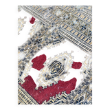 Persian oriental rug in burgundy red and gray wool 160x240cm