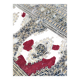 Persian oriental rug in burgundy red and gray wool 160x240cm