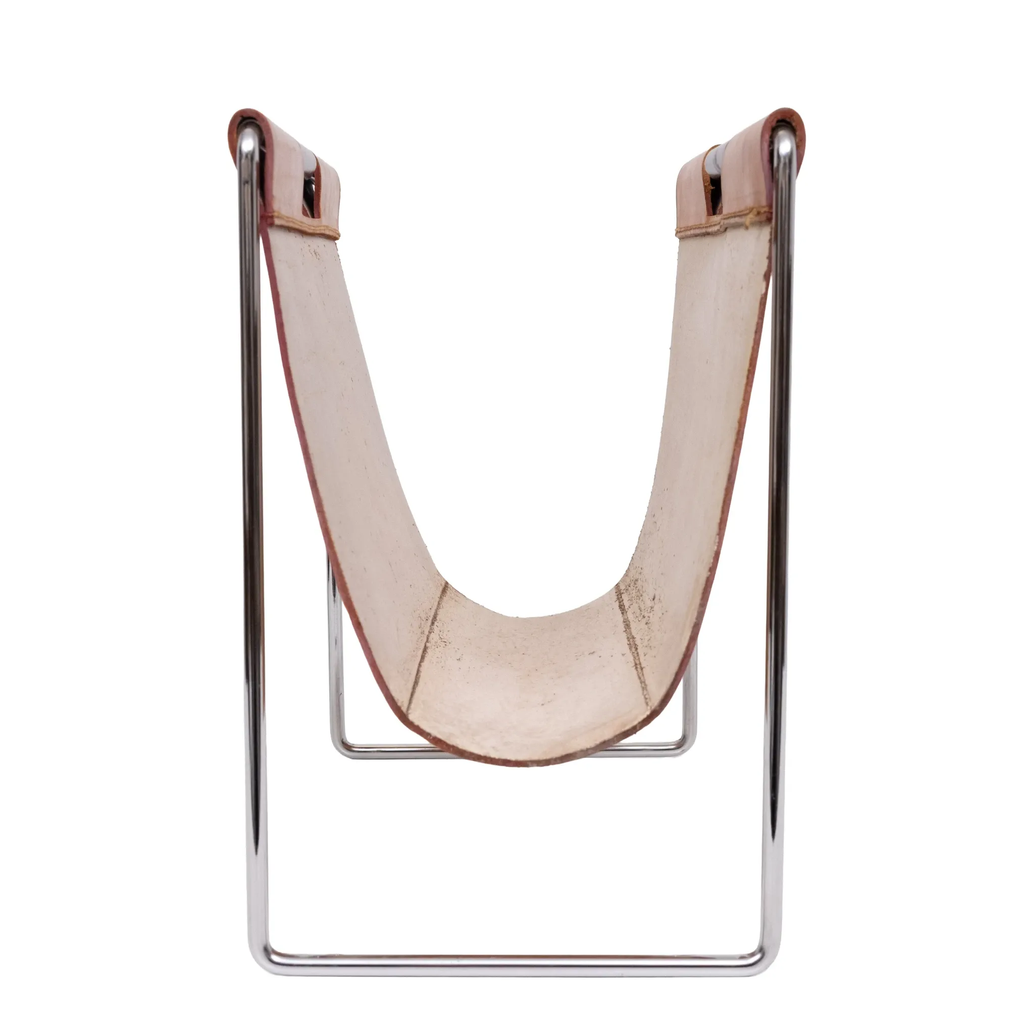 Brabantia Cognac color Leather Magazine holder 1960 Holland Status: Publish