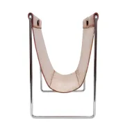 Brabantia Cognac color Leather Magazine holder 1960 Holland Status: Publish