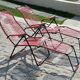 Pair of folding lounge chairs scoubidou vintage 60s
