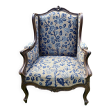 Louis XV style wingback armchair