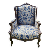 Louis XV style wingback armchair