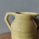 Vintage yellow milk jug pitcher carafe onnaing made in France