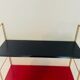 Modular vintage wall shelf, black and red metal circa 1960s