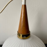 Louis Kalff brushed opaline lamp