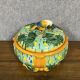 Soup tureen with parrot in colored slip from the mid-20th century