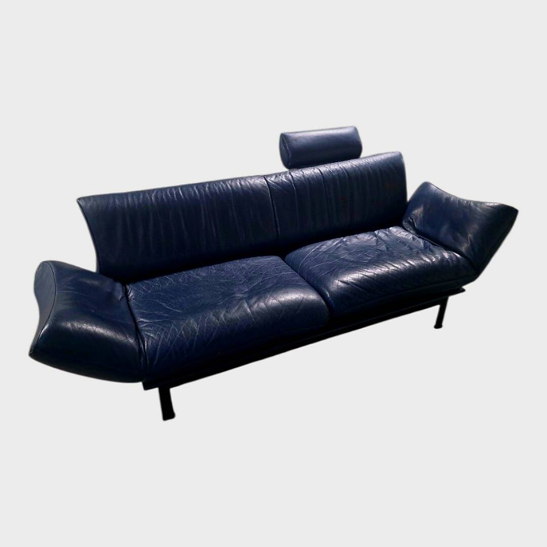 Iconic De Sede DS-140 Sofa (Navy Blue) – Circa 1980