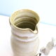 Glazed earth jug, Manziat pottery, rustic, vintage French