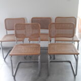 Set of 5 B32 Marcel Breuer cesca chairs