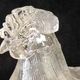 Large hen bonbonniere glass box style portieux vallerysthal
