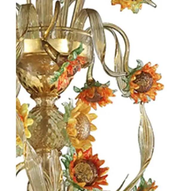 Artistic Venetian Sunflowers Murano Glass Chandelier by Simoeng