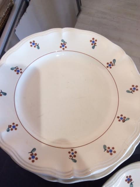 Set of 7 plates and a diguoin dish