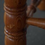 Set of 6 modern French brutalist chairs, in the style of Charles Dudouyt, made in the 1960s.