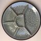 Set of 6 ceramic plates compartmentalized