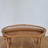 Plateau rotin vintage