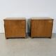 Pair of Art Deco Bedside Tables, Streamline Design, 1950s