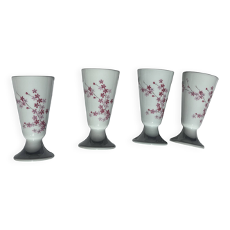 4 Limoges porcelain mazagrans