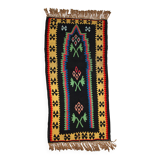 Tapis Kilim Anatolien Vintage Turc, Années 1970, Tissé à la Main
