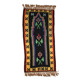 Tapis Kilim Anatolien Vintage Turc, Années 1970, Tissé à la Main