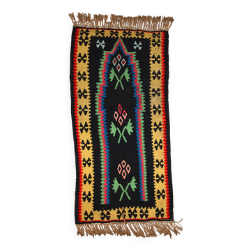 Tapis Kilim Anatolien Vintage Turc, Années 1970, Tissé à la Main
