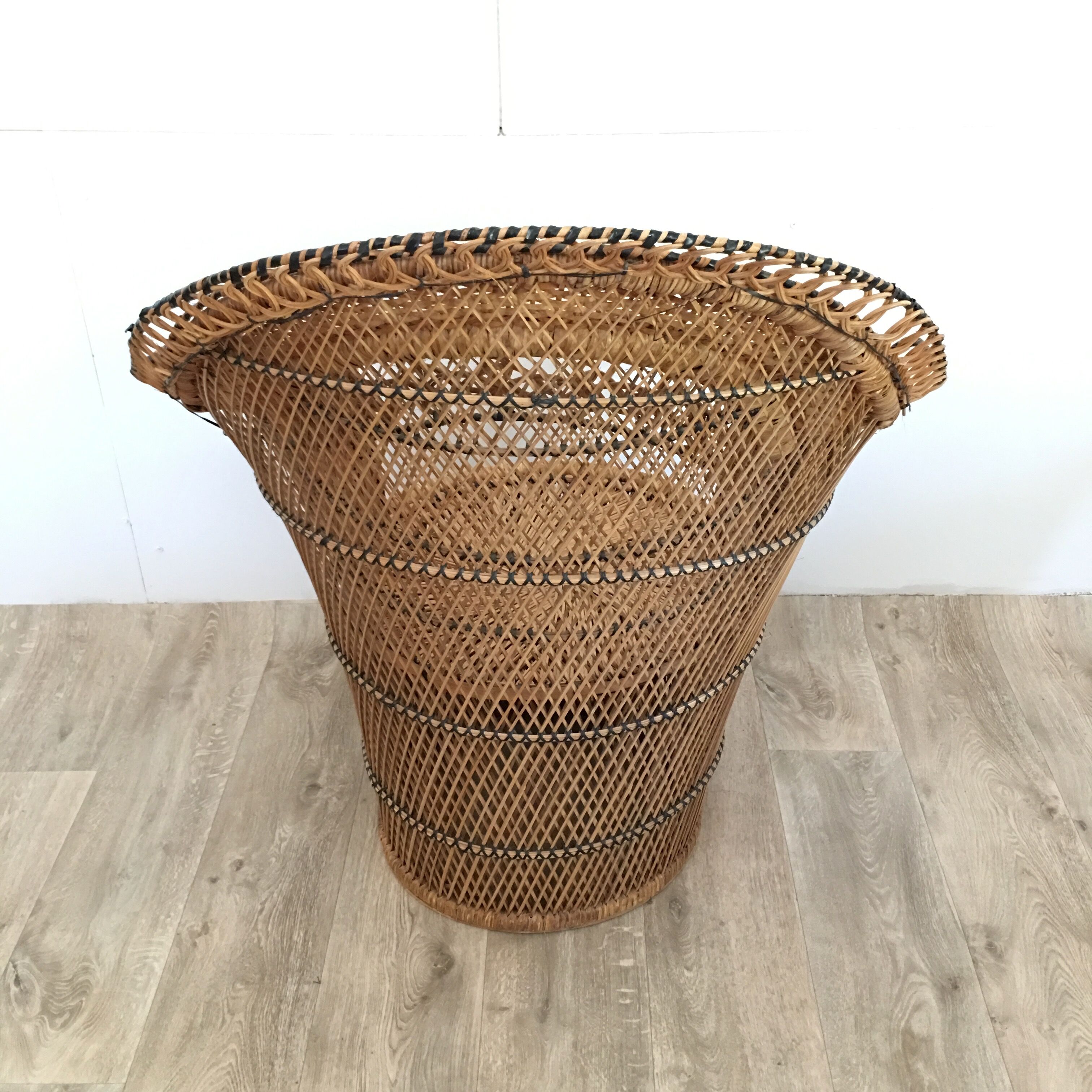 Emmanuelle low armchair Wicker