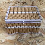 Former worker box sewing rattan braid