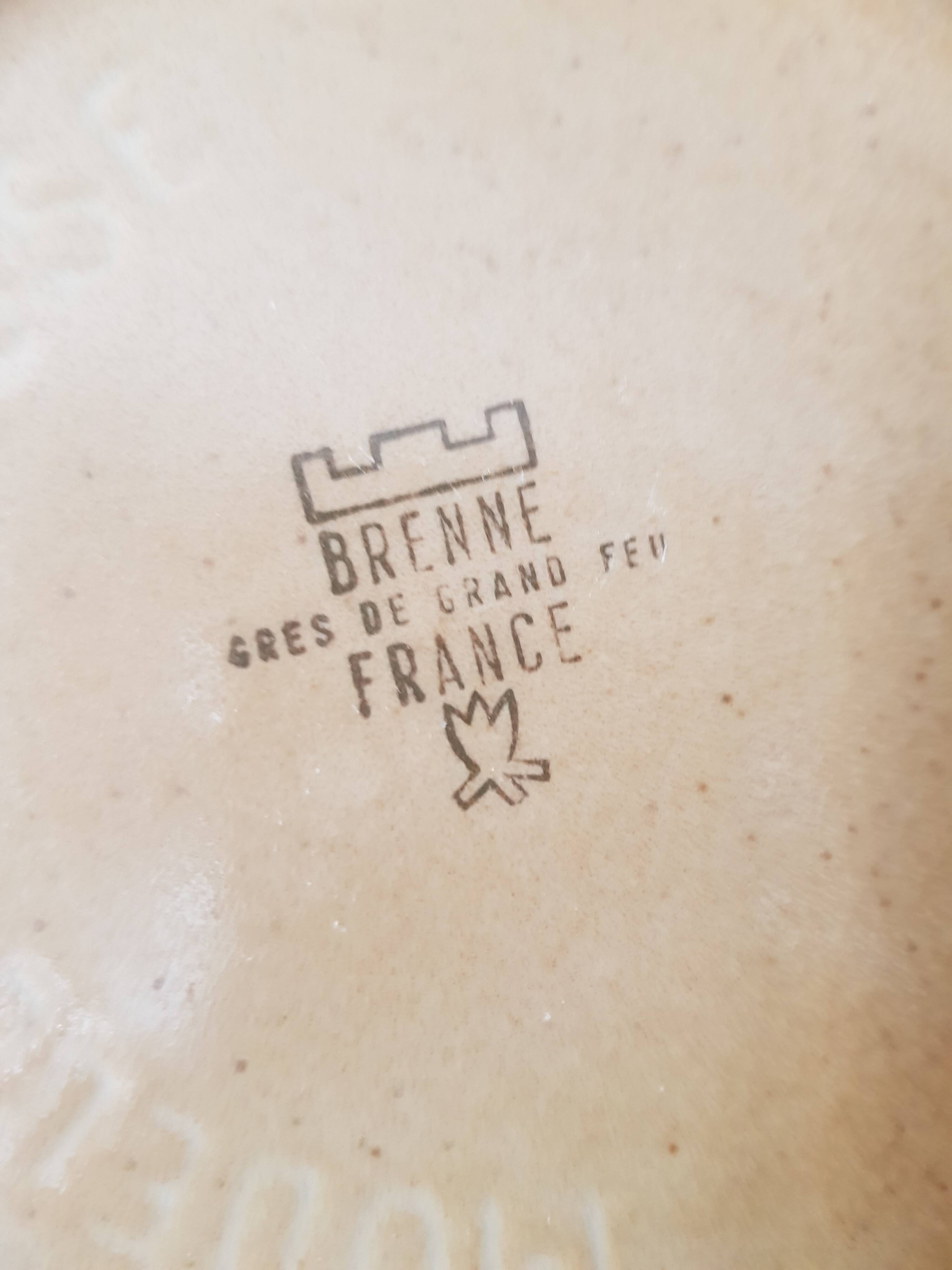 Vintage Brenne stoneware coffee pot