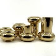 6 small brass candlesticks • Landskrona Mässing • Sweden • Circa 1978