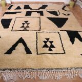 Traditional pure wool Berber rug handwoven size 150/250 cm