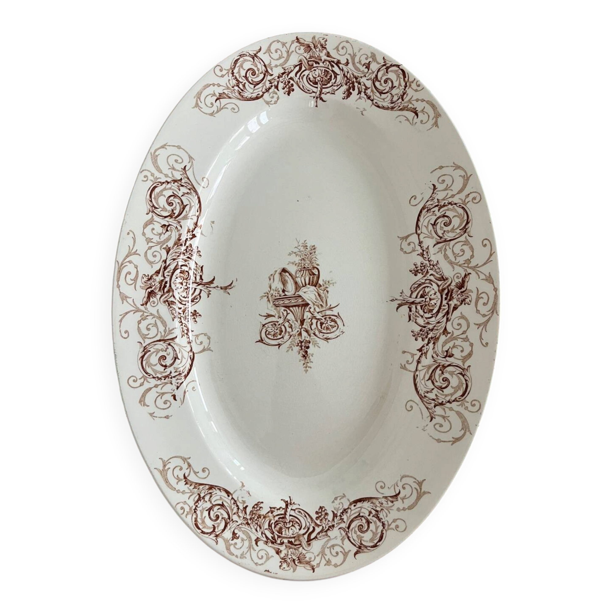 Oval plate "Surcouf" ironstone Lunéville