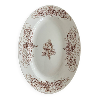 Oval plate "Surcouf" ironstone Lunéville